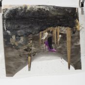 Ala Dehghan, When Eye (I) Walk in Purple on Your Landscape, 2015, mixed media, 26 x 31 cm. Courtesy Otto Zoo