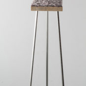 Maria Morganti, Impastamento 2013 #1” Venezia, 2013, plasticine on wooden board, 22 x 18 x 2,5 cm, steel easel, 118 x 33 x 33 cm. Courtesy Otto Zoo, Ph Francesco Allegretto