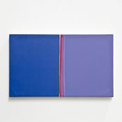 Maria Morganti, Visione laterale (azzurro e bu) 2007 #7 Venezia, 2007, oil on canvas, 50 x 30 cm. Courtesy Otto Zoo