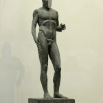 T-Yong Chung, Untitled, 2011, modified copy of Riace bronze, 18 x 12 x 55 cm. Courtesy Otto Zoo