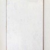 Tiziano Martini, Untitled, 2014, white acrylic paint dried behind plastic on canvas, artist frame, 200 x 140 cm . Courtesy the artist