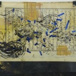 Ala Dehghan, A Found Ink Landscape, 2015, Mixed media, 20 cm x 29 cm. Courtesy Otto Zoo
