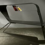 Rajiv Saini, Table 4, 2008, lacquered metal and stainless stell, 160 x 265,6 x 81,3 cm. Courtesy Otto Zoo