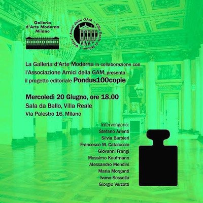 Pondus100copie, editorial project, Gallery of Modern Art, Milano